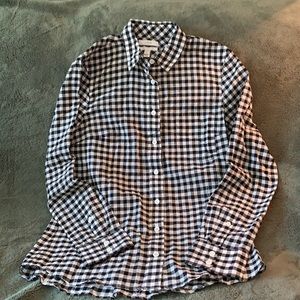 Checkered button down shirt with pocket
